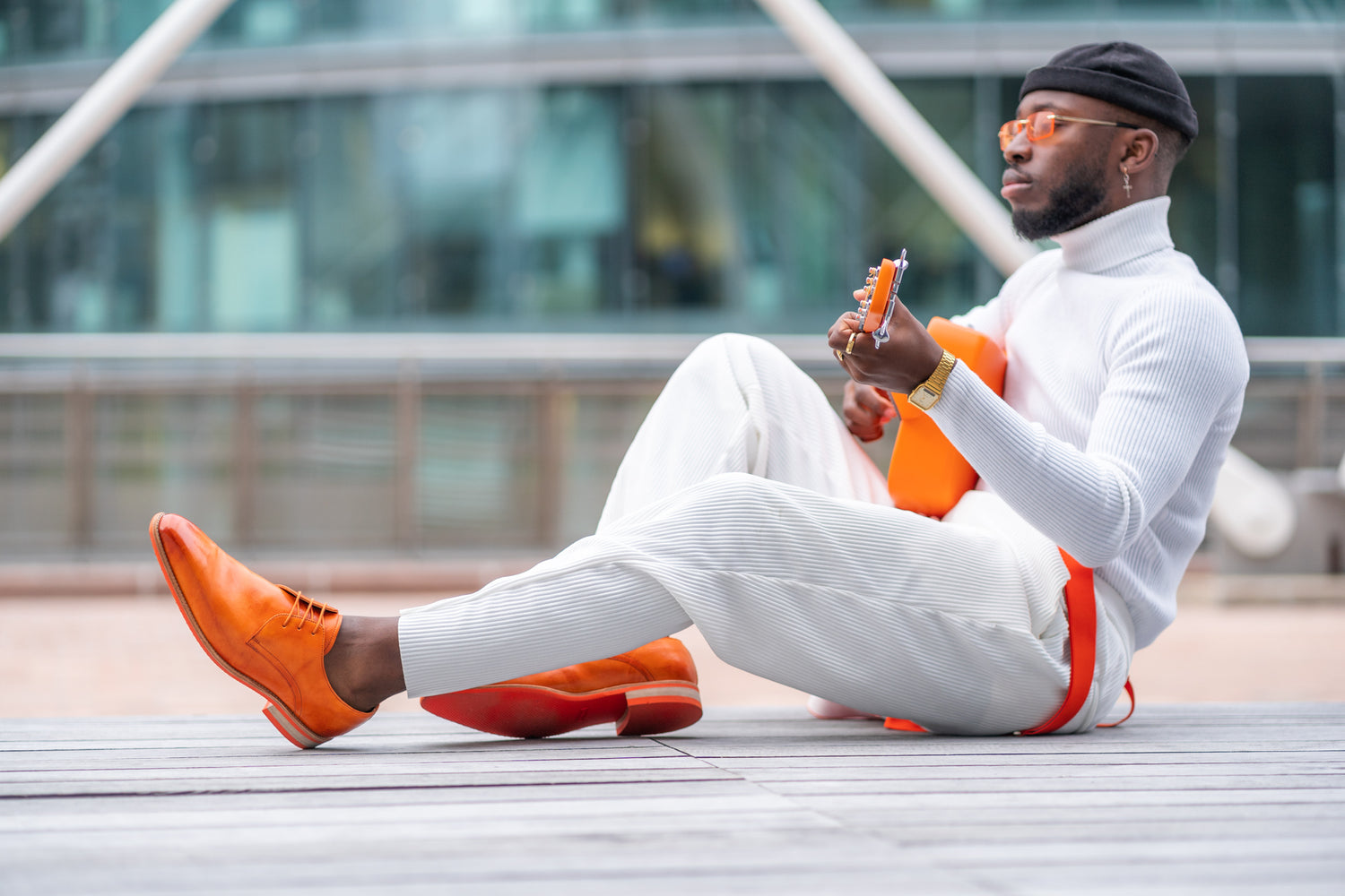 Orangefarbene Derbies für Männer von Melvin & Hamilton