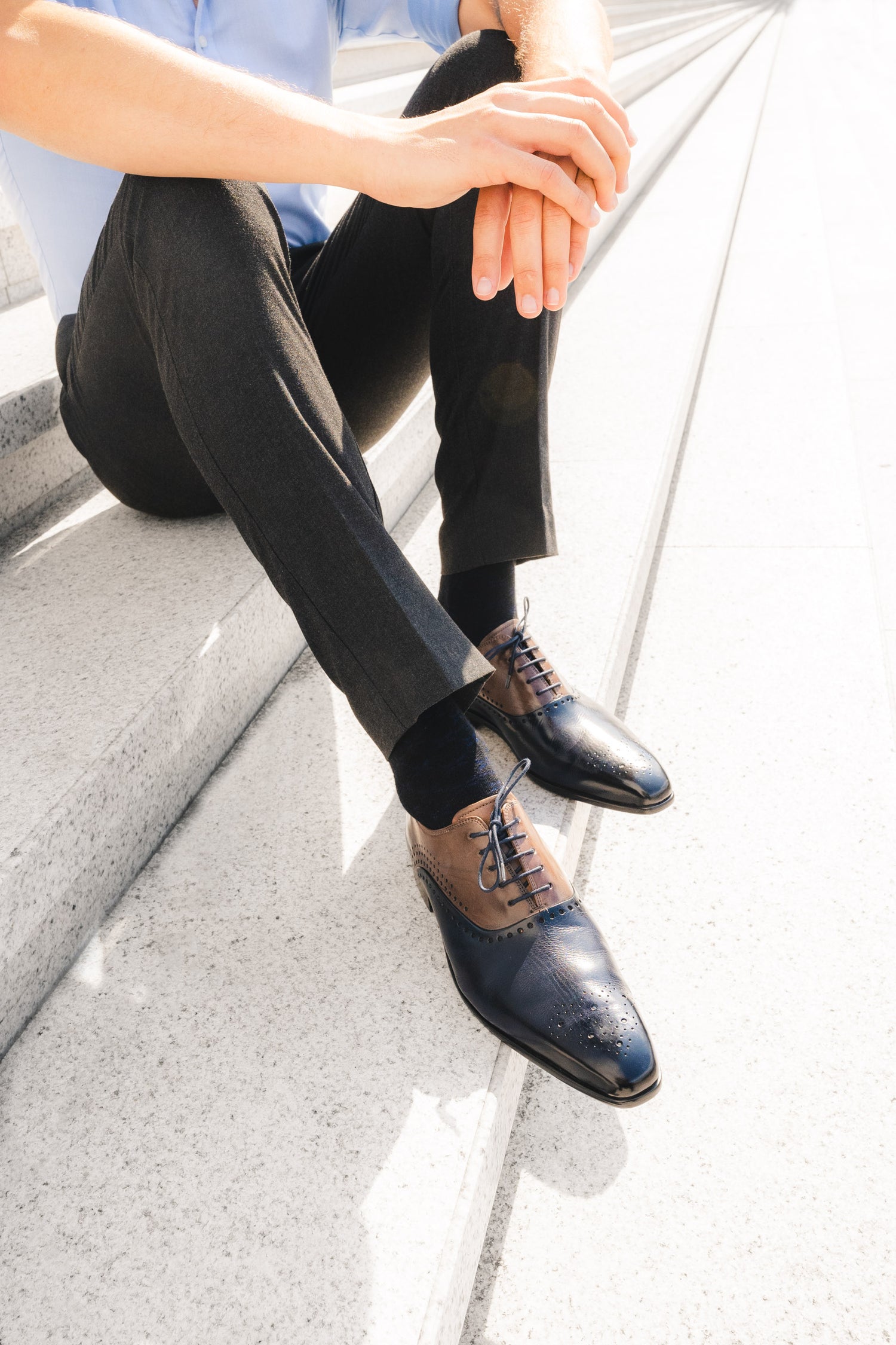 Oxfordschuhe mit geblühmter lochverzierten Kappe Lewis 41 Melvin & Hamilton